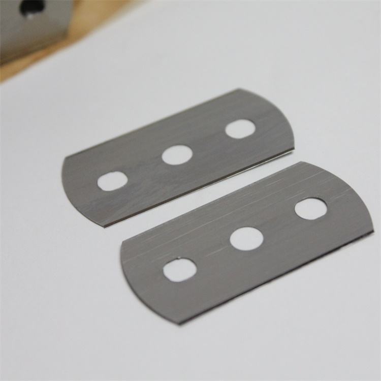 Carbon Steel Round-head 3 Hole Mechanical Razor Blade for Foil Wrapper Cutter