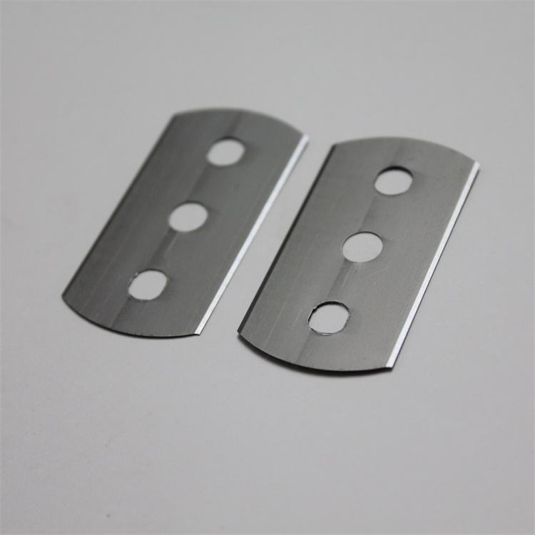 Carbon Steel Round-head 3 Hole Mechanical Razor Blade for Foil Wrapper Cutter
