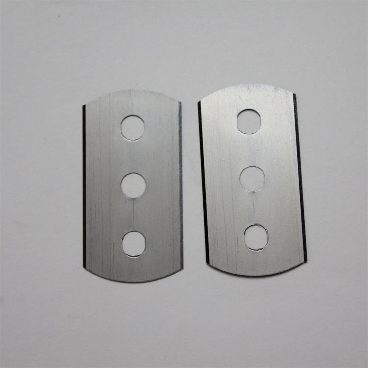 Carbon Steel Round-head 3 Hole Mechanical Razor Blade for Foil Wrapper Cutter