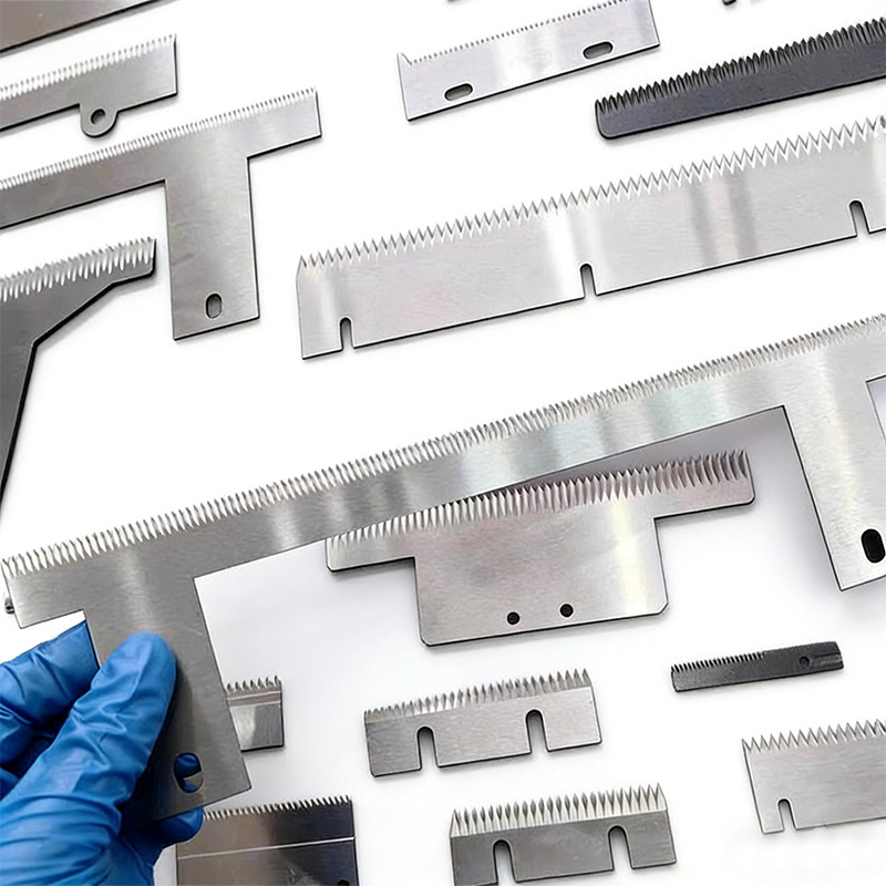 High Speed Steel Special Toothed Knife for Packaging Machine, Thickened Blade Wear-Resistant Teeth Grinding Toothed Cutting Blade for Packaging Coil Slitting