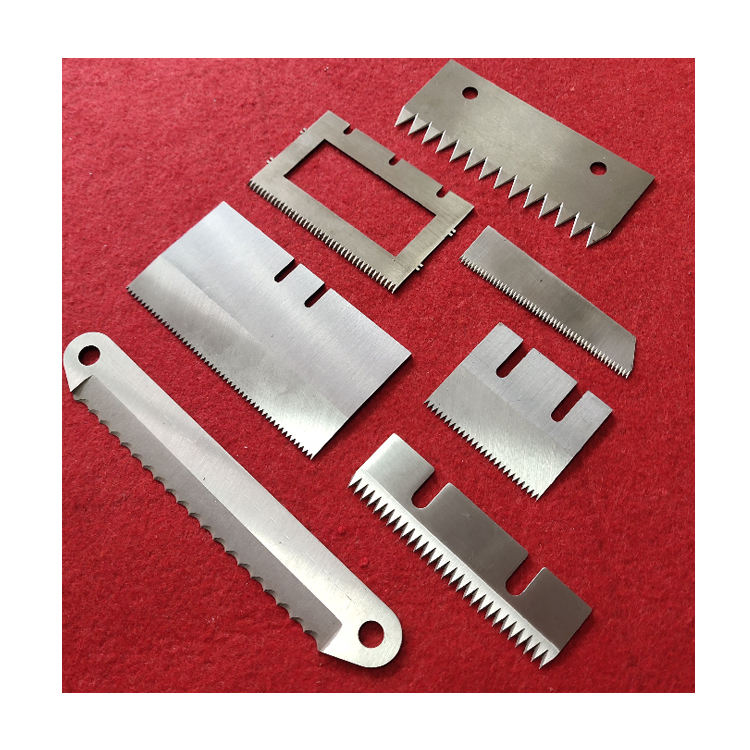 High Toughness Cr12MoV Alloy Serrated Edge Knife For Snack Food Pouch Packaging Cutting Machine