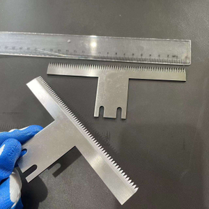 T-Type Packaging Machine Blades Sealing and Cutting Integrated Easy-tear Blade, Stainless Steel High-speed Steel Teeth Cutter