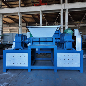 High-efficiency Dual-shaft Shredder for Recycling Kitchen Waste Paper, Cardboard, Wood, Metal, and Hard Disk Shredders.
