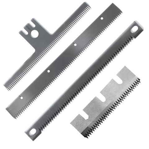 Custom-Made D2 Tool Steel Packaging Notched Knives for Stand-Up Pouch & Doypack Machines