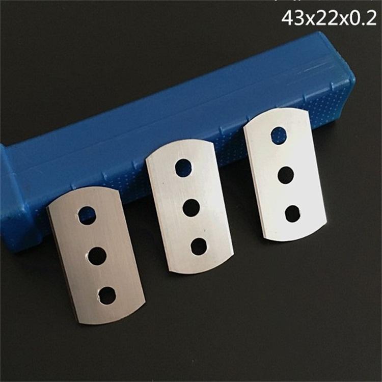 Carbon Steel Round-head 3 Hole Mechanical Razor Blade for Foil Wrapper Cutter