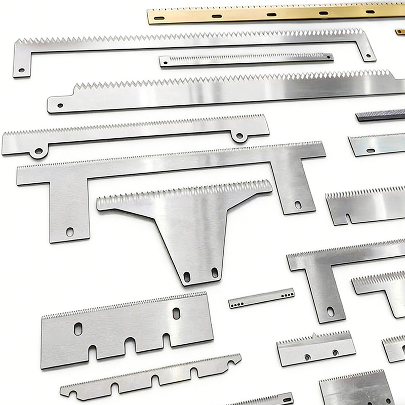 High Speed Steel Special Toothed Knife for Packaging Machine, Thickened Blade Wear-Resistant Teeth Grinding Toothed Cutting Blade for Packaging Coil Slitting
