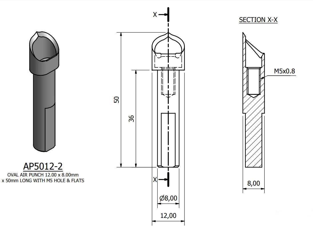 Industrial Punch Knives, Tools, & Die Blades Thermoforming Punch Blades Air Punches/Punching Plugs